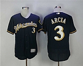 Milwaukee Brewers #3 Orlando Arcia Navy Flexbase Collection Stitched Jersey,baseball caps,new era cap wholesale,wholesale hats